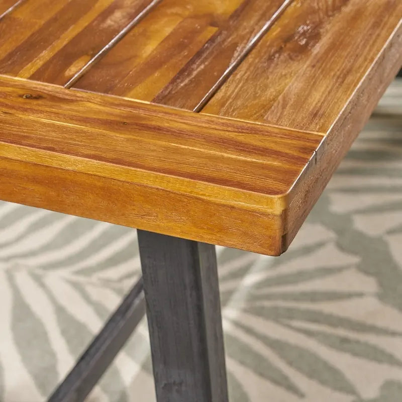Ensemble de salle à manger d'extérieur 6 pièces en bois et osier avec chaises et banc Boden par Christopher Knight Home