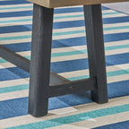 Ensemble de salle à manger d'extérieur 6 pièces en bois et osier avec chaises et banc Boden par Christopher Knight Home