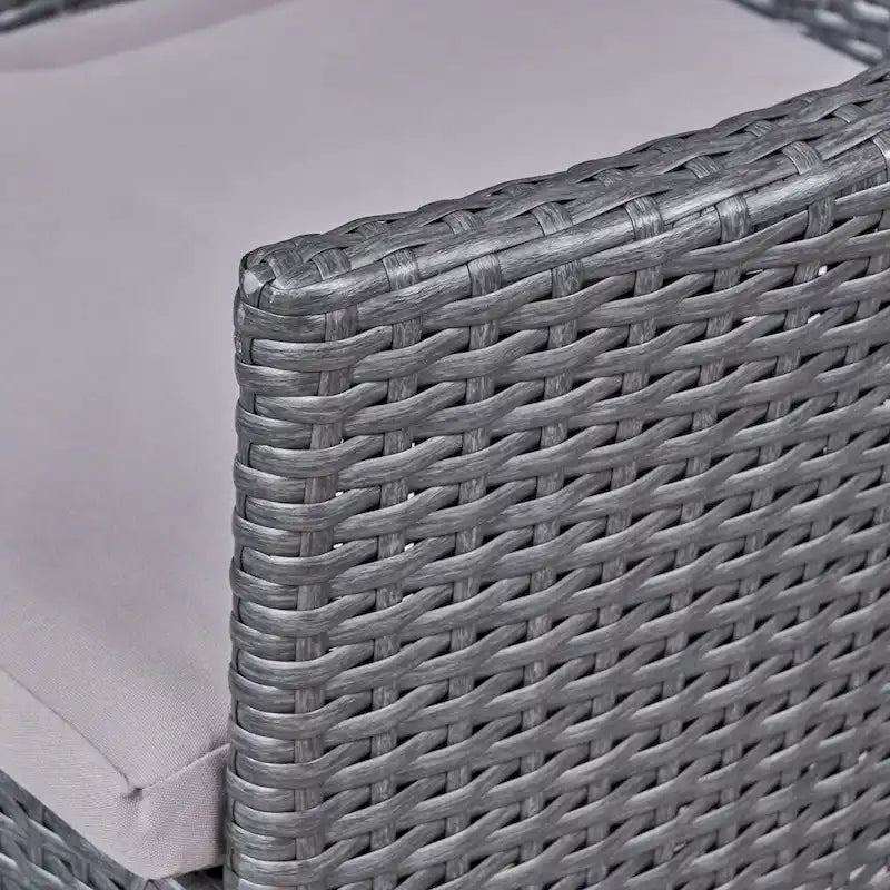 Ensemble de salle à manger d'extérieur 6 pièces en bois et osier avec chaises et banc Boden par Christopher Knight Home