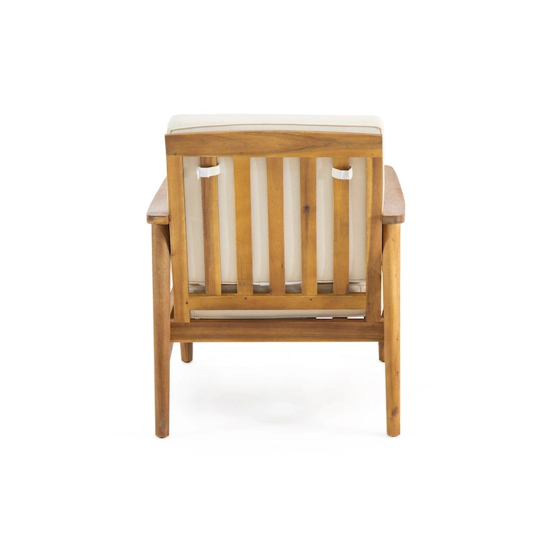 Ensemble de conversation d'extérieur 4 places en bois d'acacia Willowbrook par Christopher Knight Home