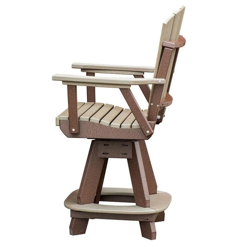 Ensemble de salle à manger carré 5 pièces hauteur comptoir OS Home and Office en bois patiné sur une base marron Tudor