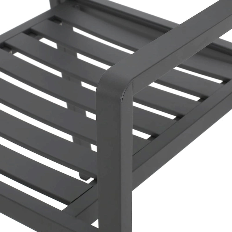 Ensemble de salle à manger d'extérieur moderne 6 places en aluminium Pabara avec table extensible par Christopher Knight Home