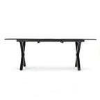 Ensemble de salle à manger d'extérieur moderne 6 places en aluminium Pabara avec table extensible par Christopher Knight Home