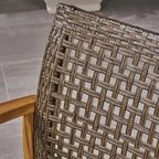 Ensemble de conversation extérieur 5 pièces Hampton Wicker/bois d'acacia par Christopher Knight Home