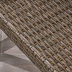 Ensemble de conversation extérieur 5 pièces Hampton Wicker/bois d'acacia par Christopher Knight Home