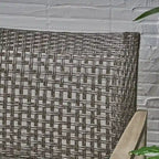 Ensemble de conversation extérieur 5 pièces Hampton Wicker/bois d'acacia par Christopher Knight Home