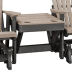 Planeur double de la gamme OS Home and Office Model avec table centrale, coloris Weatherwood avec base noire