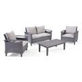 Ensemble de conversation à table basse 4 places Isla Outdoor par Christopher Knight Home