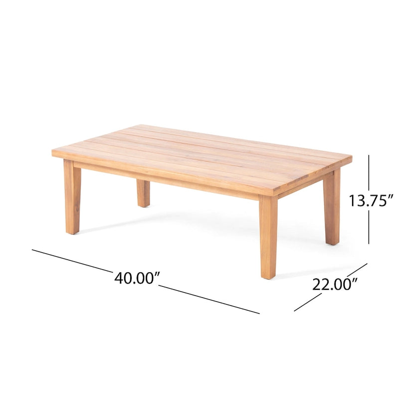 Ensemble de conversation à table basse 4 places Isla Outdoor par Christopher Knight Home