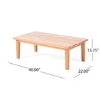 Ensemble de conversation à table basse 4 places Isla Outdoor par Christopher Knight Home