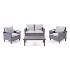 Ensemble de conversation à table basse 4 places Isla Outdoor par Christopher Knight Home