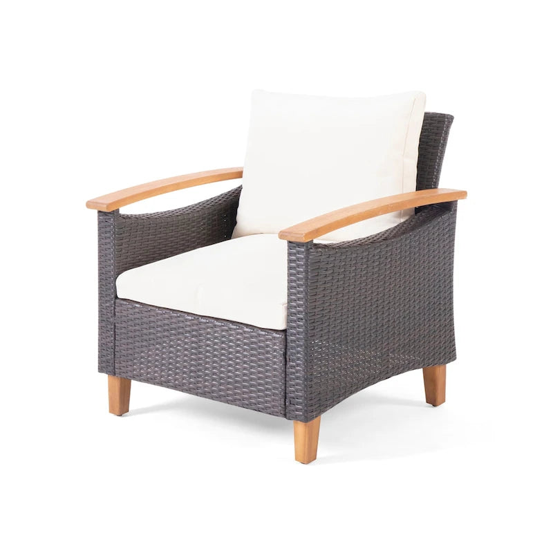 Ensemble de conversation à table basse 4 places Isla Outdoor par Christopher Knight Home