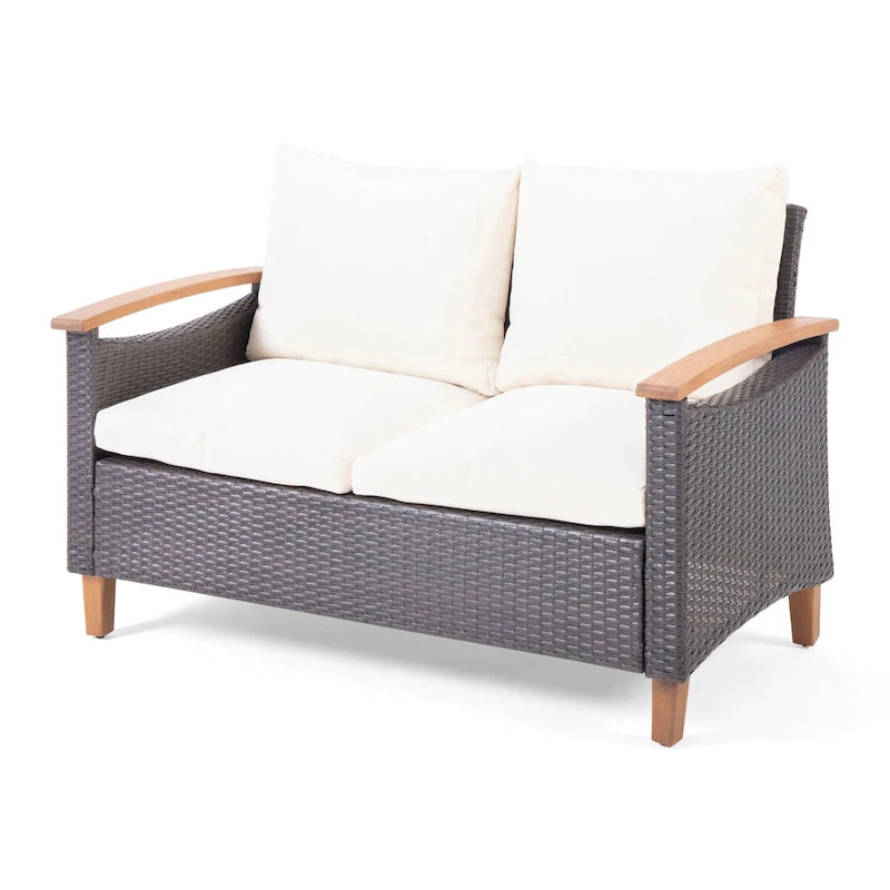 Ensemble de conversation à table basse 4 places Isla Outdoor par Christopher Knight Home