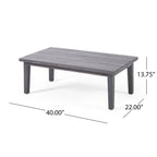 Ensemble de conversation à table basse 4 places Isla Outdoor par Christopher Knight Home
