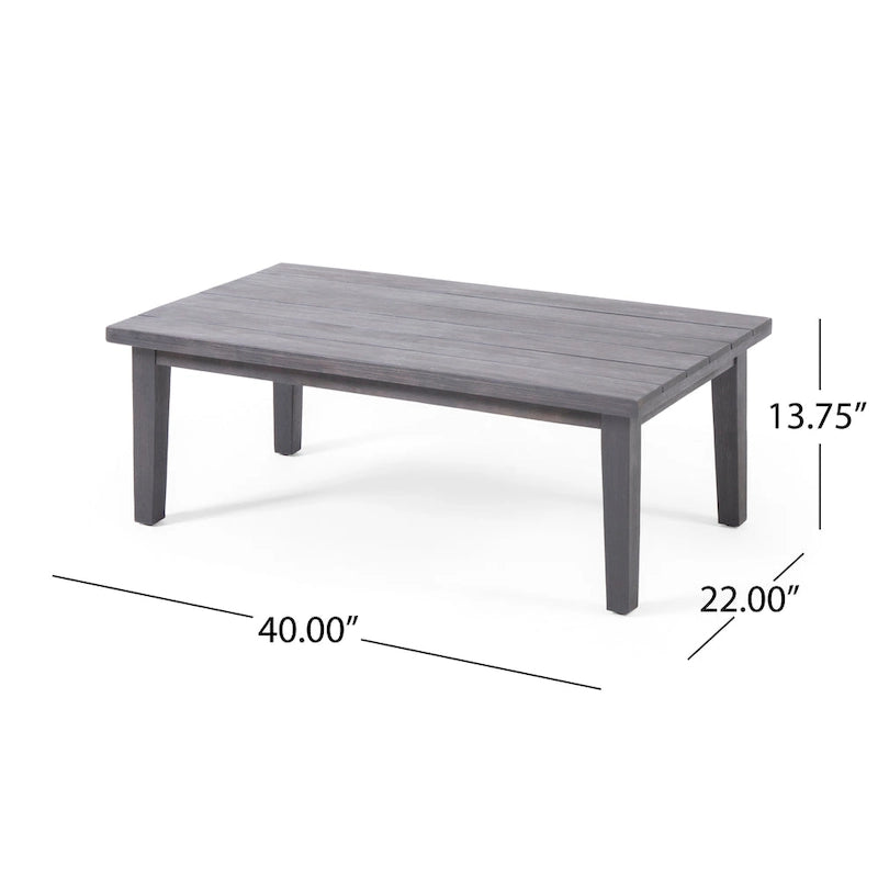 Ensemble de conversation à table basse 4 places Isla Outdoor par Christopher Knight Home