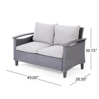 Ensemble de conversation à table basse 4 places Isla Outdoor par Christopher Knight Home