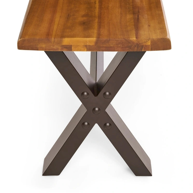 Ensemble de salle à manger d'extérieur 3 pièces Sanibel en bois d'acacia par Christopher Knight Home