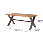 Ensemble de salle à manger d'extérieur 3 pièces Sanibel en bois d'acacia par Christopher Knight Home
