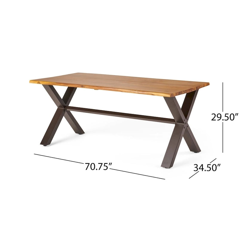 Ensemble de salle à manger d'extérieur 3 pièces Sanibel en bois d'acacia par Christopher Knight Home