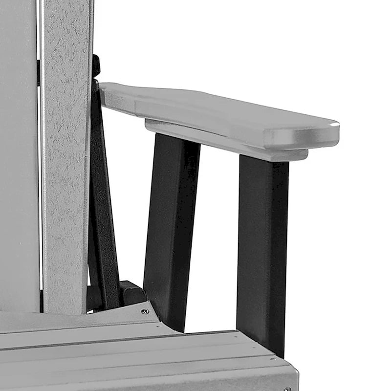 OS Home and Office Model Double Balcony Height Glider avec Table Centrale Gris Clair et Noir - N/A