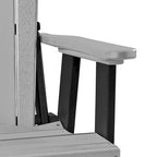 OS Home and Office Model Double Balcony Height Glider avec Table Centrale Gris Clair et Noir - N/A