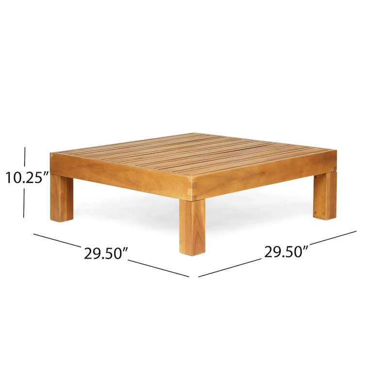 Ensemble de canapé d'angle 9 pièces en bois d'acacia Brava de Christopher Knight Home