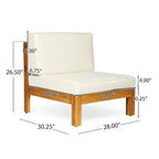 Ensemble de canapé d'angle 9 pièces en bois d'acacia Brava de Christopher Knight Home