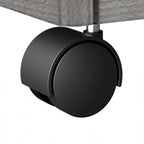 Classeur mobile Noyer Hickory/Gris/Blanc avec 2 tiroirs verrouillables et roulettes doubles