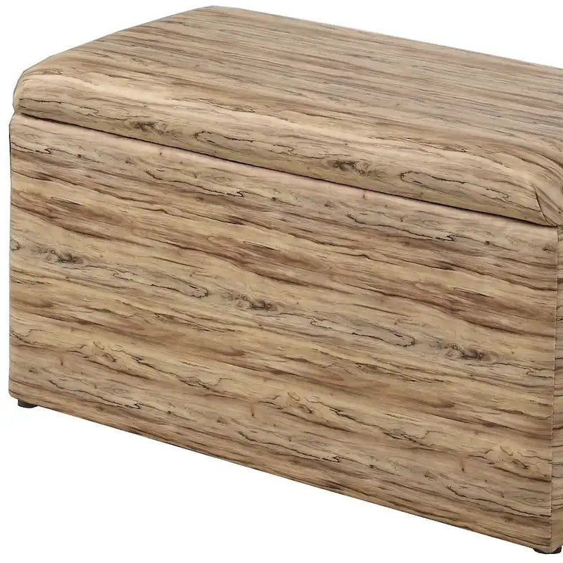 Poufs de rangement à pieds en bois, motif écossais beige/gris/bleu/marron, ensemble de 3 pièces