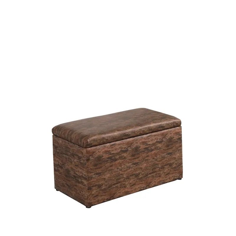 Poufs de rangement à pieds en bois, motif écossais beige/gris/bleu/marron, ensemble de 3 pièces