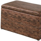 Poufs de rangement à pieds en bois, motif écossais beige/gris/bleu/marron, ensemble de 3 pièces