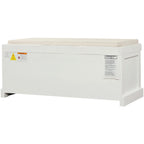 Banc de rangement Blanc délavé/Blanc/Espresso/Marine avec 3 paniers en rotin