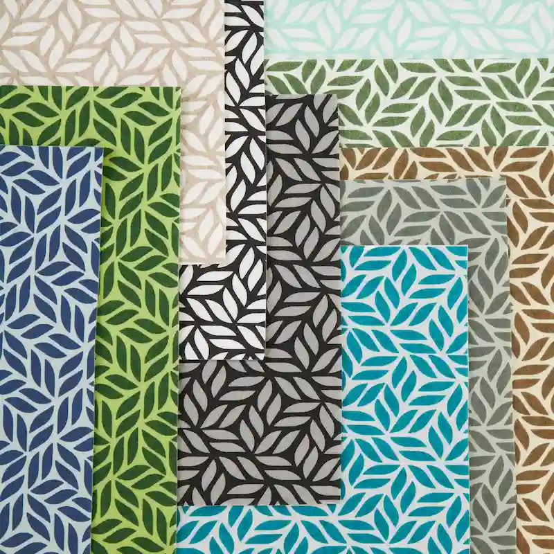 Ensemble de 2 doublures de tiroir/étagère multi-motifs – Treillis, Chevrons et Feuilles abstraites