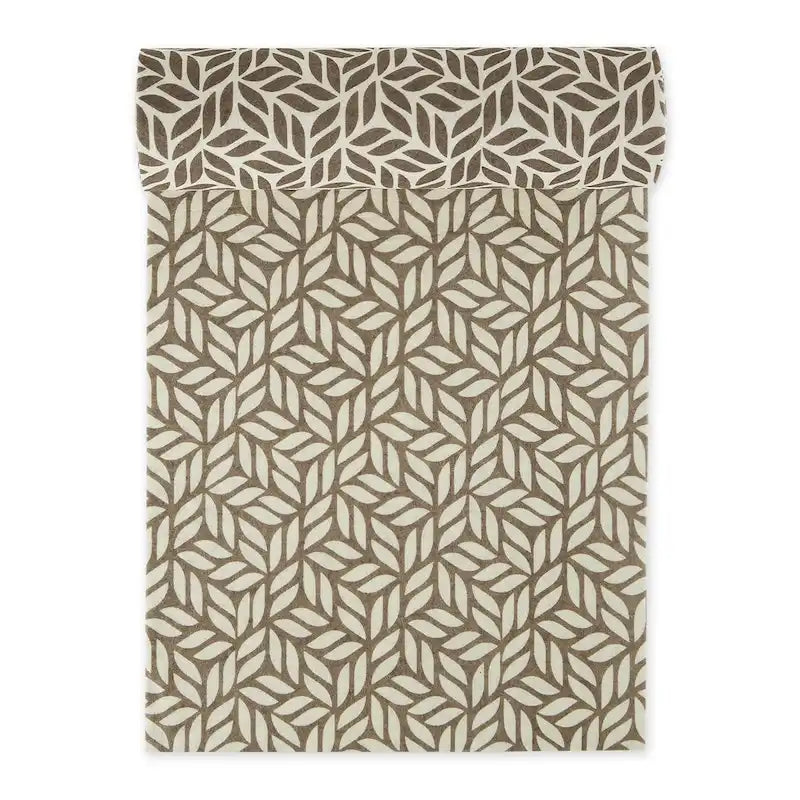 Ensemble de 2 doublures de tiroir/étagère multi-motifs – Treillis, Chevrons et Feuilles abstraites