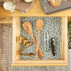 Ensemble de 2 doublures de tiroir/étagère multi-motifs – Treillis, Chevrons et Feuilles abstraites