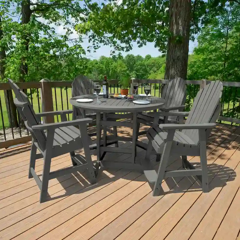 Hamilton 5-Piece Outdoor Counter Height Dining Set - 48 Round Table