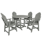 Ensemble repas de jardin 5 pièces Hamilton, hauteur comptoir - Table ronde de 48 po