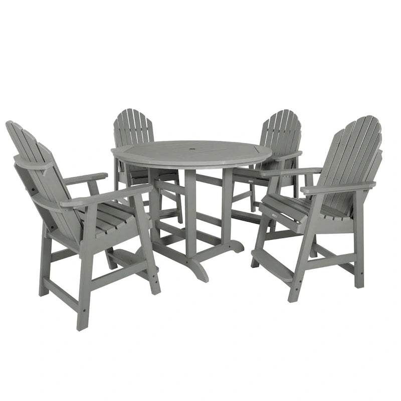 Ensemble repas de jardin 5 pièces Hamilton, hauteur comptoir - Table ronde de 48 po