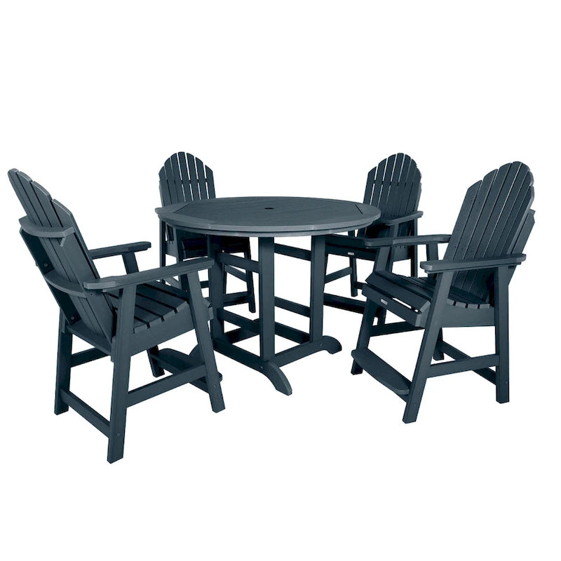 Ensemble repas de jardin 5 pièces Hamilton, hauteur comptoir - Table ronde de 48 po