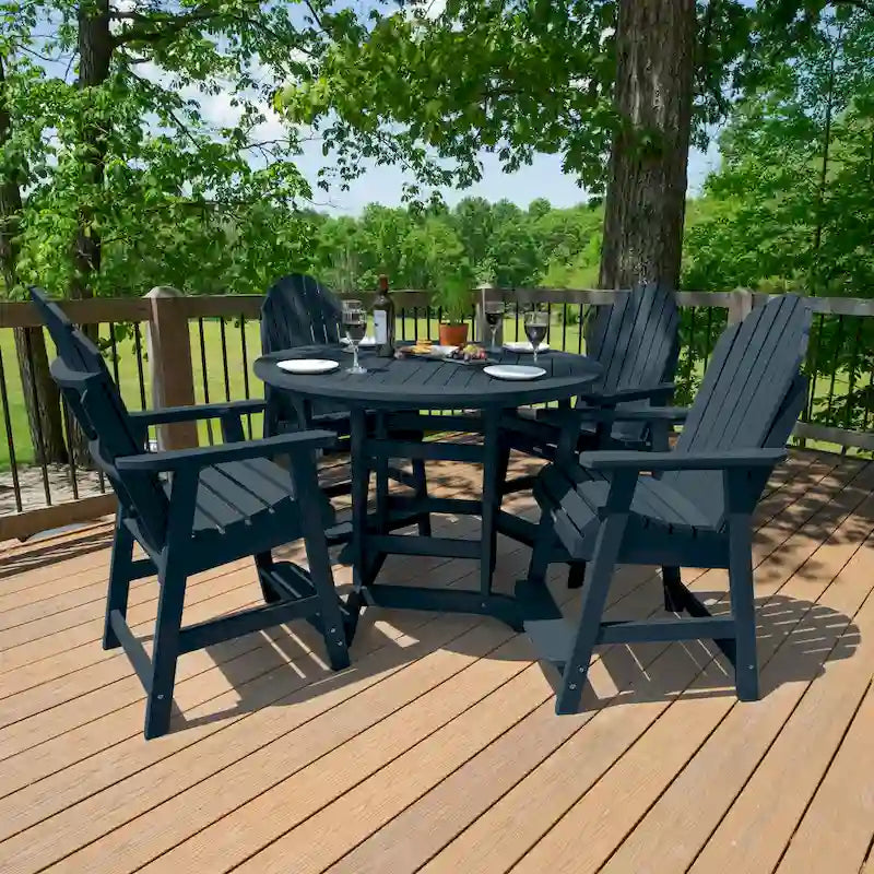 Ensemble repas de jardin 5 pièces Hamilton, hauteur comptoir - Table ronde de 48 po