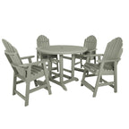 Ensemble repas de jardin 5 pièces Hamilton, hauteur comptoir - Table ronde de 48 po