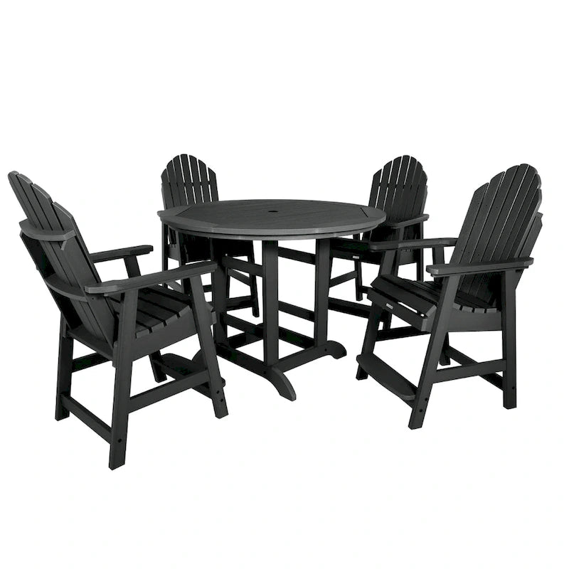 Ensemble repas de jardin 5 pièces Hamilton, hauteur comptoir - Table ronde de 48 po
