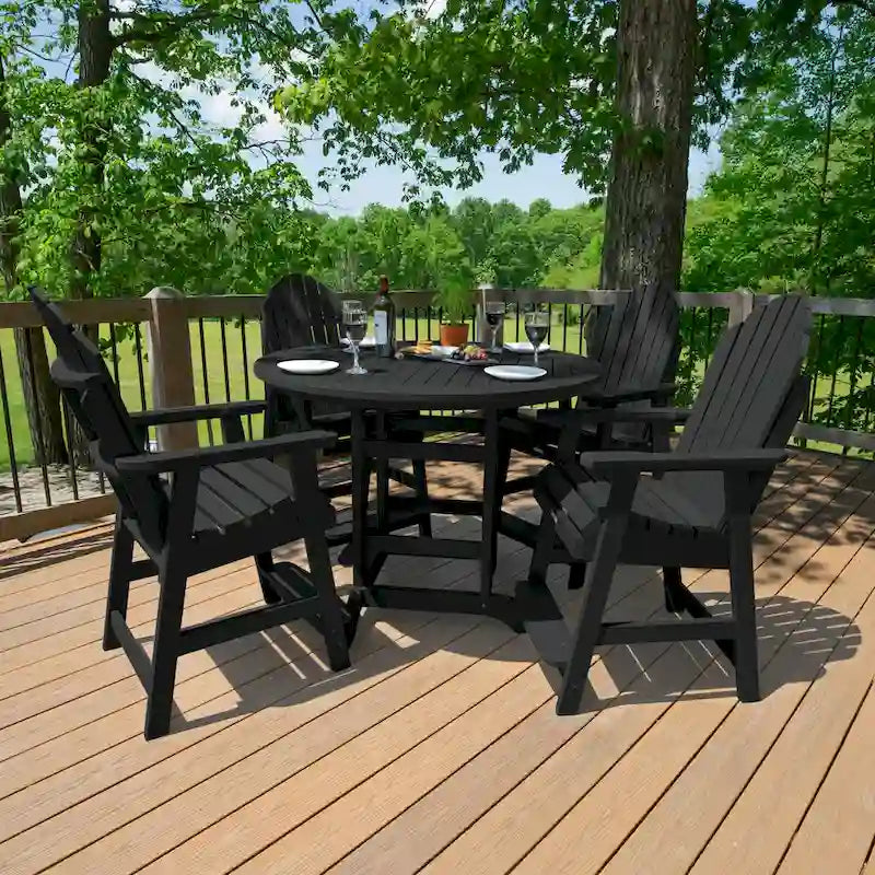 Ensemble repas de jardin 5 pièces Hamilton, hauteur comptoir - Table ronde de 48 po