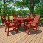 Ensemble repas de jardin 5 pièces Hamilton, hauteur comptoir - Table ronde de 48 po