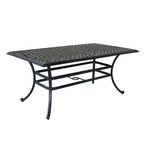 Ensemble de salle à manger rectangulaire Torino Aluminium 7 pièces avec 6 chaises à accoudoirs - N/A