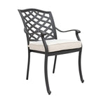 Ensemble de salle à manger rectangulaire Torino Aluminium 7 pièces avec 6 chaises à accoudoirs - N/A