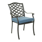 Ensemble de salle à manger rectangulaire Torino Aluminium 7 pièces avec 6 chaises à accoudoirs - N/A