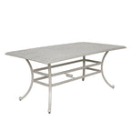 Ensemble de salle à manger rectangulaire Torino Aluminium 7 pièces avec 6 chaises à accoudoirs - N/A