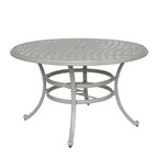 Ensemble de salle à manger rond 5 pièces en aluminium Torino avec 4 fauteuils - S.O.