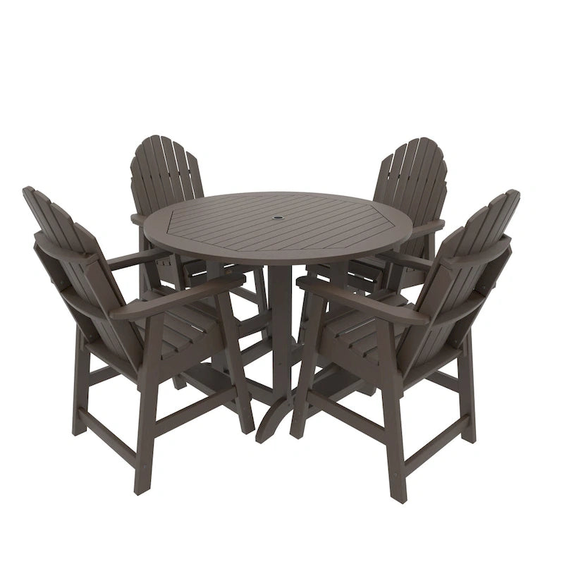 Ensemble de salle à manger 5 pièces Muskoka Adirondack hauteur comptoir 48 de qualité commerciale Highwood